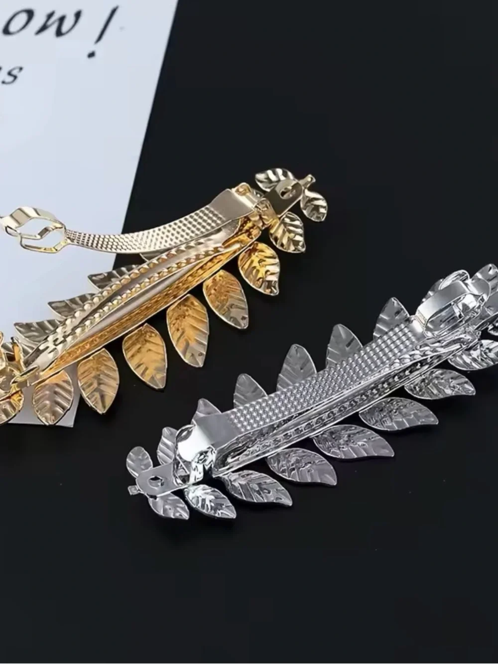 Gold Leaf Hair Clip - Women's Decorative Hair Barrette